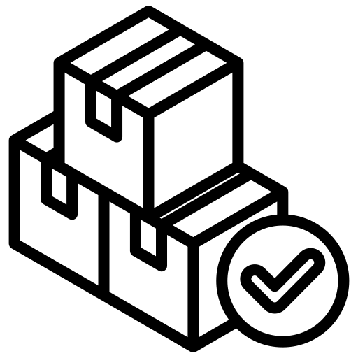 warehouse boxes flat icon