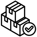 warehouse boxes flat icon